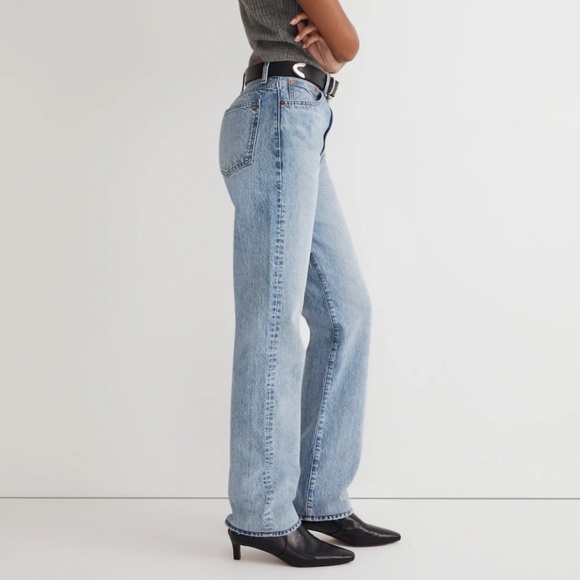 Madewell Blue Straight Leg Jeans Timeless Style - Picture 3 of 16